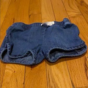 Girls Jean shorts with functional draw string